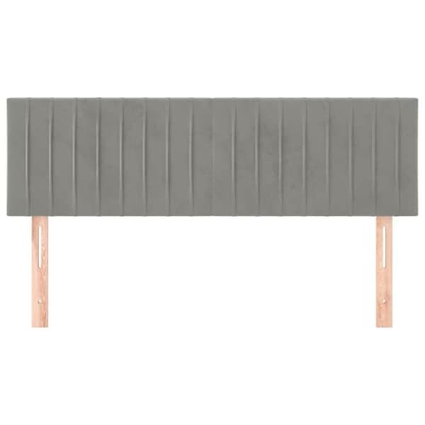 Maison Exclusive - Ljust grå sänggavel 144x5x78/88 cm Sammet
