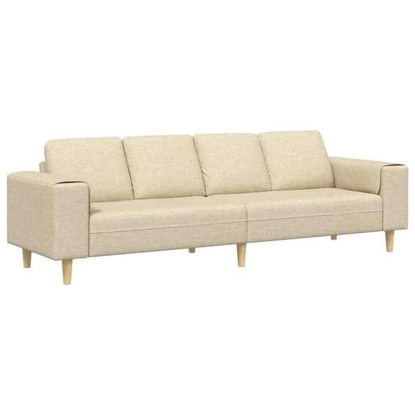 Soffa - EXKLUSIVT HUS - 250 x 77 x 76 cm - Kräm - Polyester - Träben Grädde