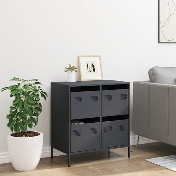 Maison Exclusive - Buffet antracit 68x39x73,5 cm koldvalset stål