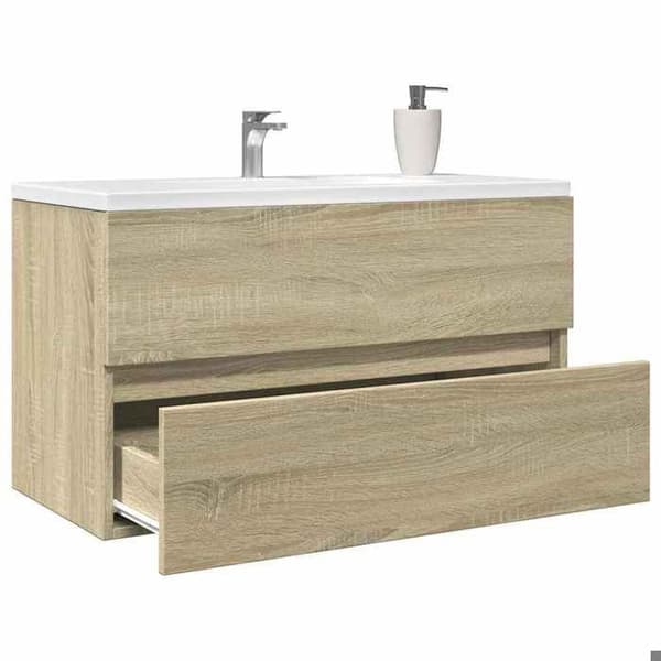Maison Exclusive - Vaskeskab egetræ sonoma 80x38,5x45 cm Ingeniørtræ