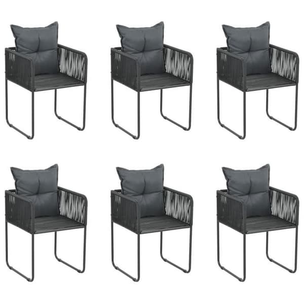Maison Exclusive - Trädgårdsset 7 delar Svart