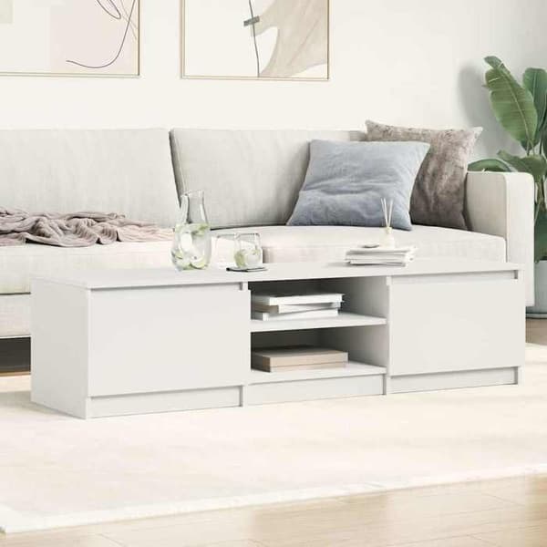 Maison Exclusive - TV-möbel Vit 140x40x35,5 cm Ingenjörsträ Vit