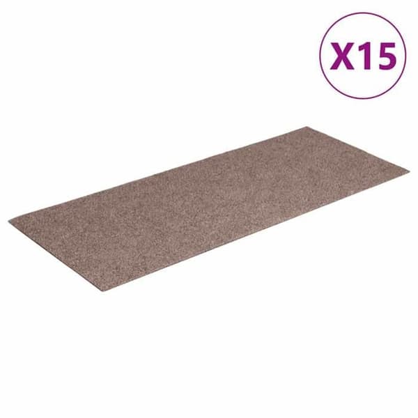 Maison Exclusive - Selvklæbende trappetæpper 15 stk. 60 x 25 cm Lys brun Rektangulær