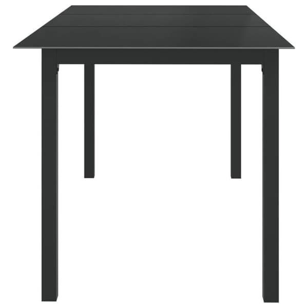 Havemøbel - EKSKLUSIV HUS - 150x90x74 cm - Aluminium - Glasplade - Rektangulær Svart