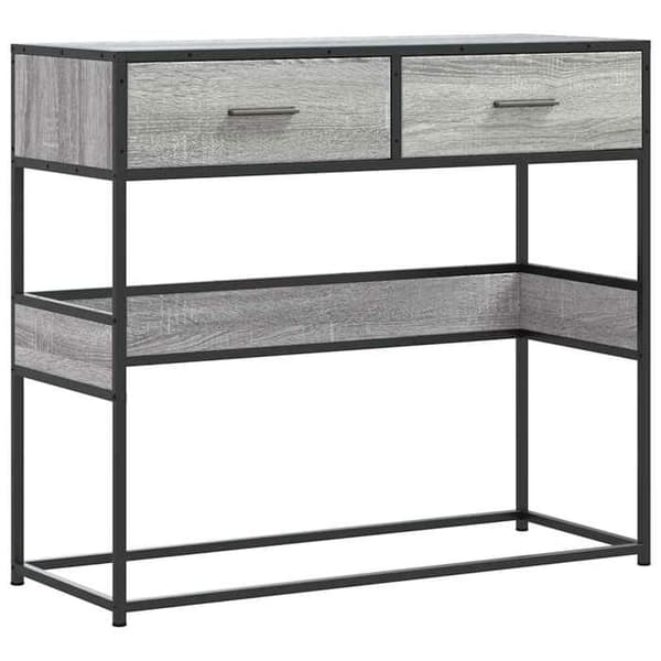 Maison Exclusive - Konsolbord sonoma grå 90x35x80 cm ingenjörsträ Sonoma grå