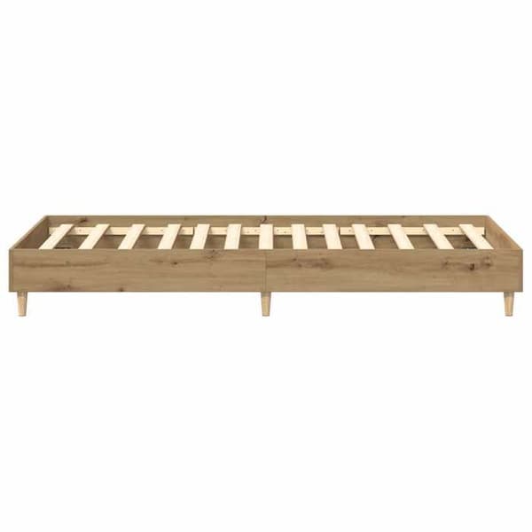 Maison Exclusive - Håndlavet egetræsseng 80 x 200 cm Ingeniørtræ