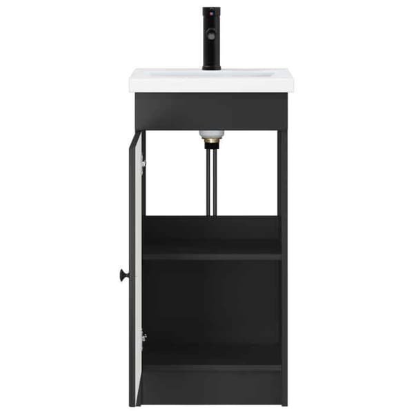 Maison Exclusive - Badeværelsesmøbel med sort vask 42 x 40 x 84,5 cm Svart