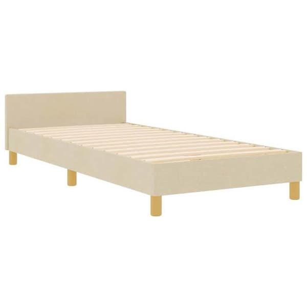 Maison Exclusive - Sengestel med hovedgærde Creme 100 x 200 cm stof