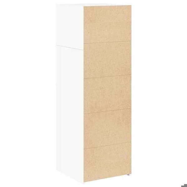 Maison Exclusive - Vit hög buffé 40x42,5x124 cm ingenjörsträ