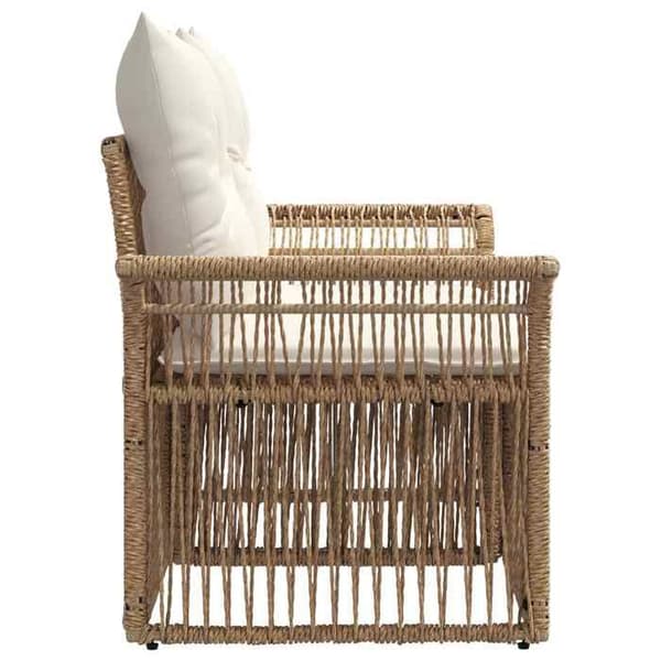 Havemøbel - EKSKLUSIVT HUS - Modulerbart - Beige - Poly rattan & stål - 2 pladser beige