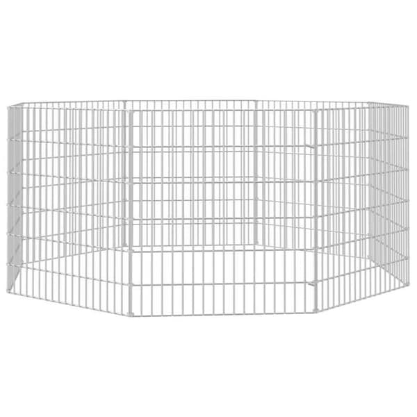 Kooien & Hokken - Exklusivt hus - 8 paneler - Galvaniserat järn - Paneler 54x60 cm Silver
