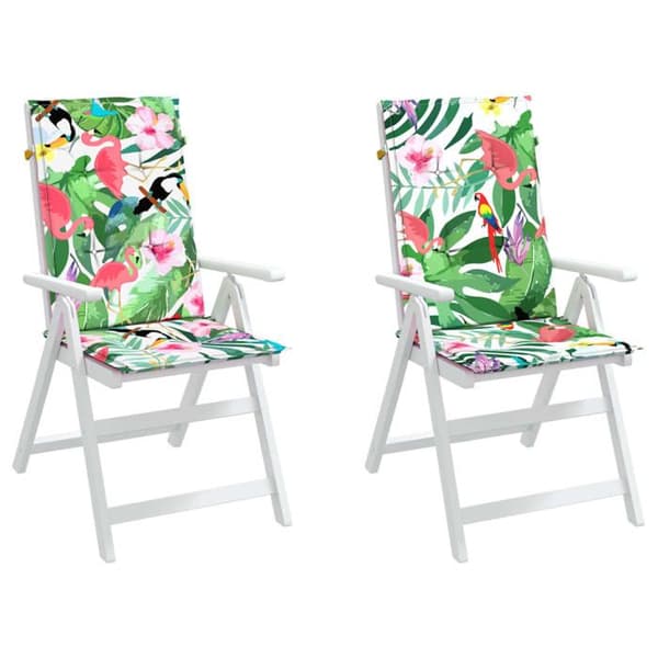 Maison Exclusive - Højryggede havestolspuder sæt af 2 multicolor Flerfärgad