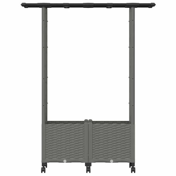Maison Exclusive - Høj Seng med Gitter og Lys Grå Tag 124,5 x 40 x 142 cm Ljusgrått