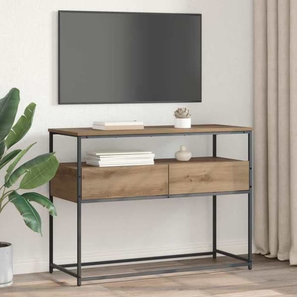 Maison Exclusive - Konsolbord Ek hantverk 100 x 40 x 75 cm