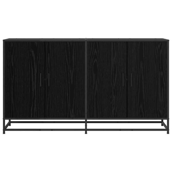 Maison Exclusive - Buffet Sort egetræ 134 x 35 x 76 cm Ingeniørtræ