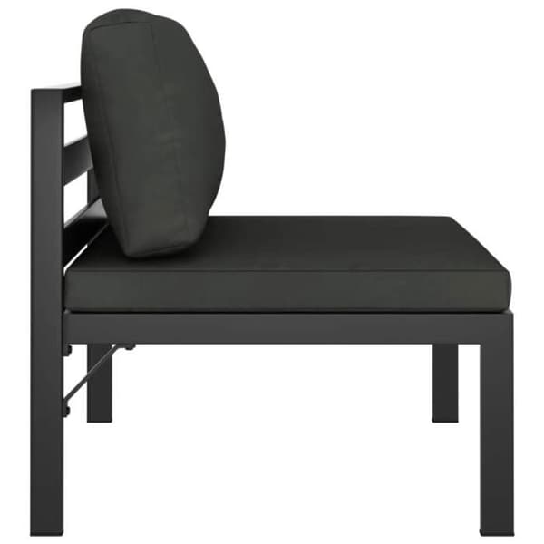 Havemøbel - Sofa 4 pladser - Aluminium - Modulært design - Antracit antracit