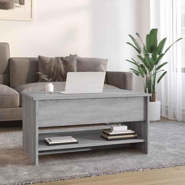 Maison Exclusive - Soffbord Sonoma grå 80x50x40 cm Ingenjörsträ Sonoma grå