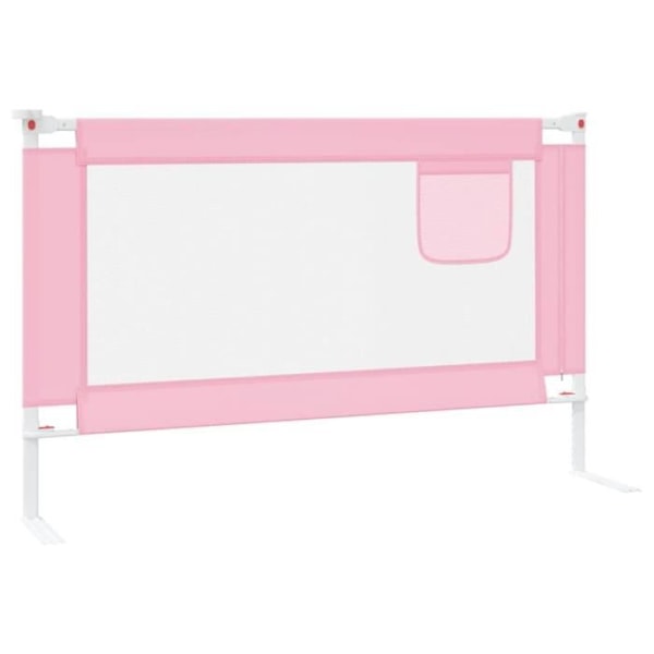 Barneseng sikkerhedsbarriere Pink 120x25 cm Stof0 [cm] Rosa