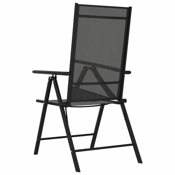 Maison Exclusive - Fällbara trädgårdsstolar set om 6 Textilène Svart