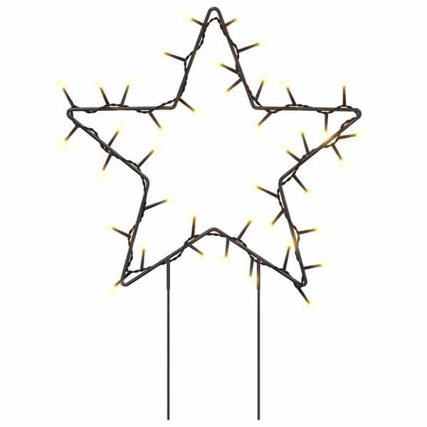 Maison Exclusive - Lysende dekoration juletræsstjerner pæle 3 stk 50 LED 29 cm