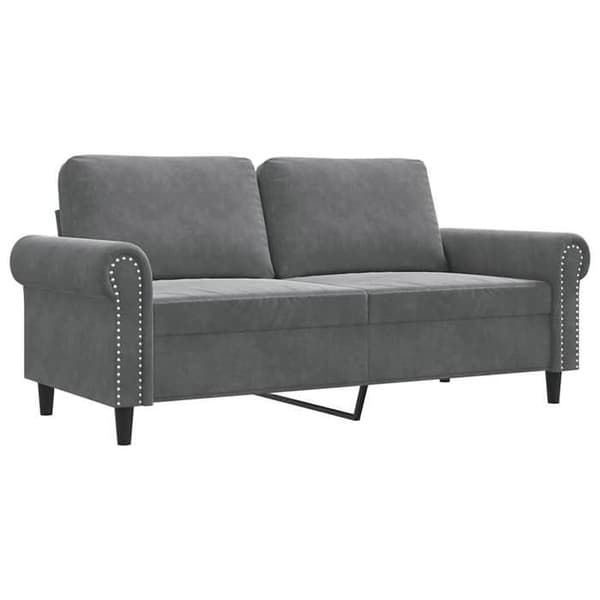Maison Exclusive - Tummanharmaa 2-paikkainen sohva 140 cm Sametti