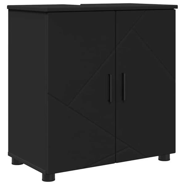 Maison Exclusive - Badeværelsesmøbel sæt 4 pc Sort 61 x 35 x 64 cm svart och brun