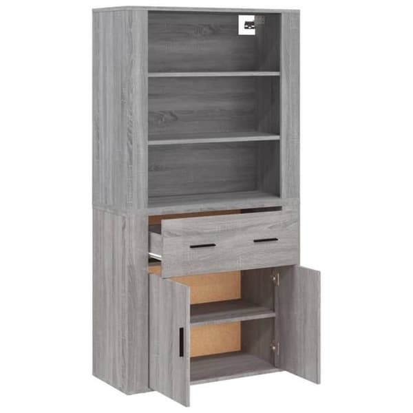 Maison Exclusive - Høj buffet Sonoma grå Ingeniørtræ