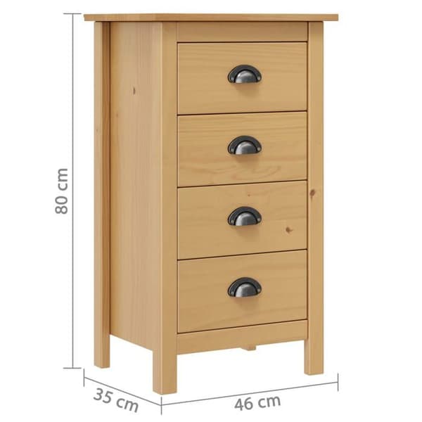 Maison Exclusive - Buffet Hill 46x35x80 cm Solid fyrretræ