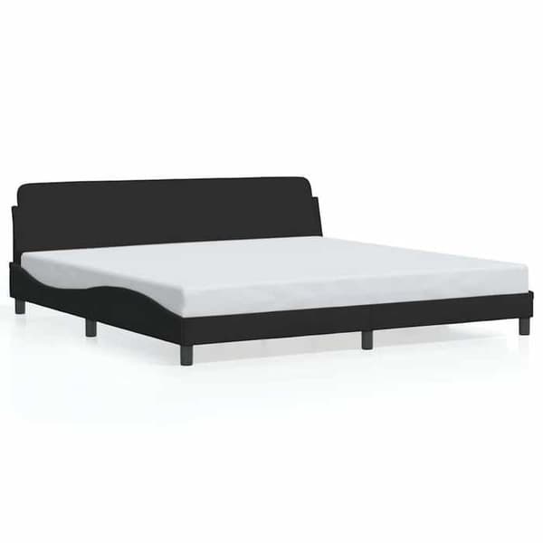 Maison Exclusive - Dover musta sänkykehys 200x200 cm sametti