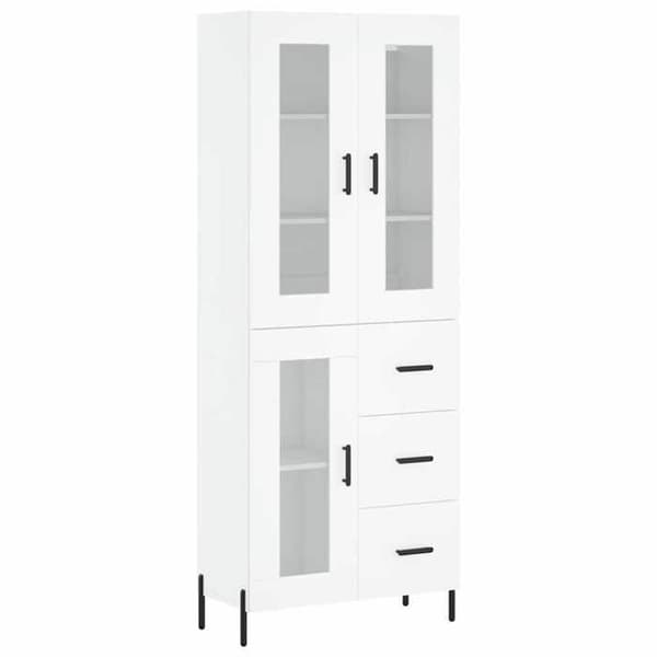 Maison Exclusive - Buffé hög Vit 69,5x34x180 cm Ingenjörsträ