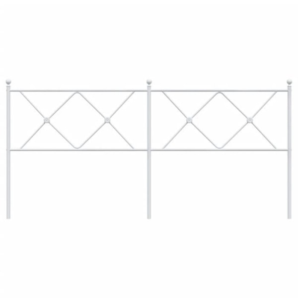 Sänggavel - MÄRKE - Vit metall 180 cm - Klassisk - Tidlös Vit