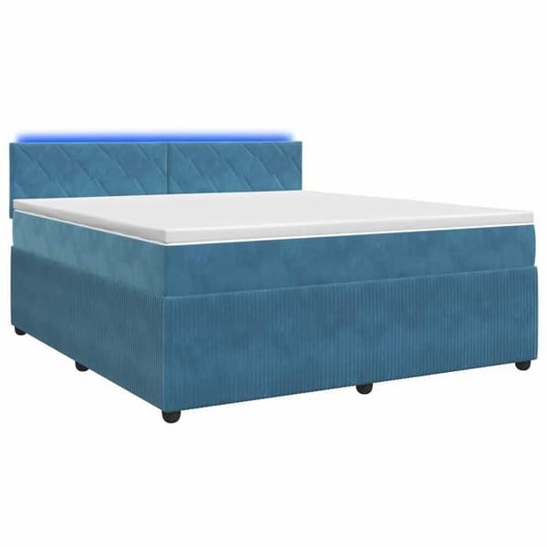 Maison Exclusive - Boxspring-sänky sinisellä patjalla 180 x 200 cm Sametti