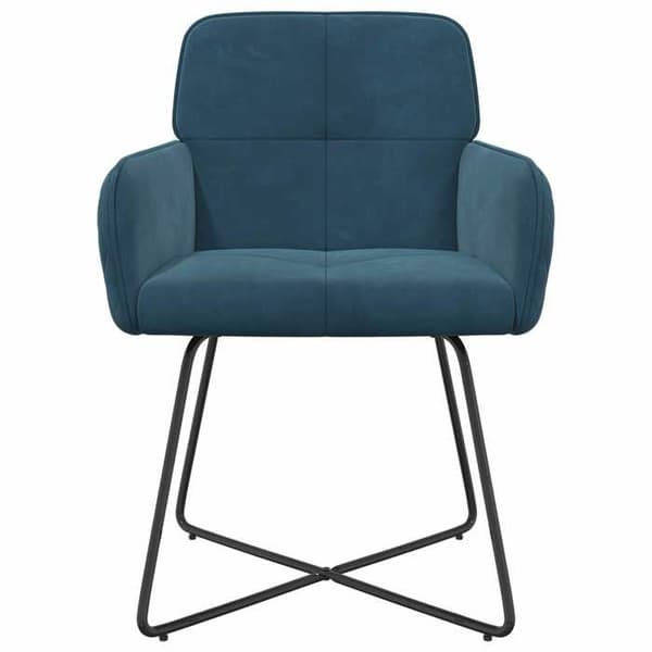 Maison Exclusive - Matstolar 4 st Sammet Blå 59 x 56,5 x 86 cm