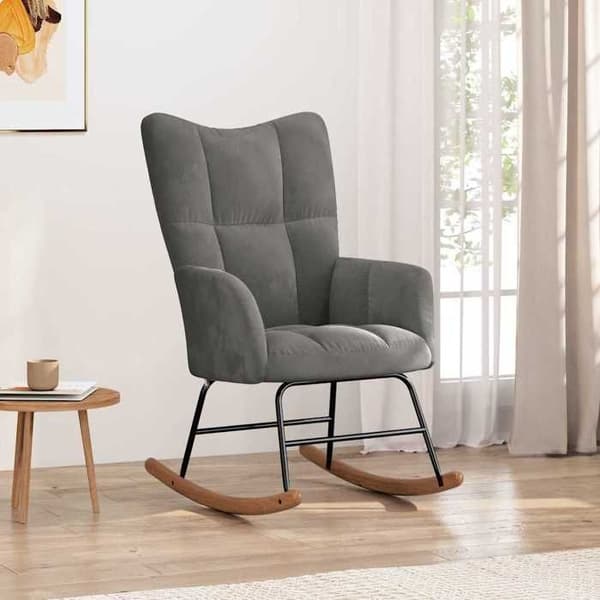 Maison Exclusive - Mørkegrå Velour Gyngestol