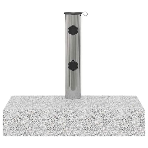Parasolbas - MAISON EXCLUSIVE - Rektangulär granit - 25 kg - Adaptorer 38/48 mm - Grå