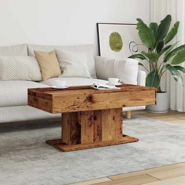 Bord - EKSKLUSIV HUS - 96x50x45 cm - Ingeniørtræ - Brun trælook - Rektangulær