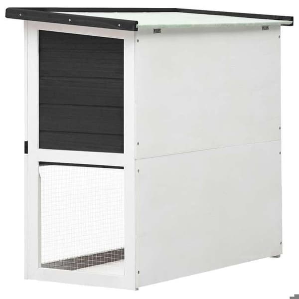 Maison Exclusive - Udendørs skab med 1 dør Grå Træ Grå och vit