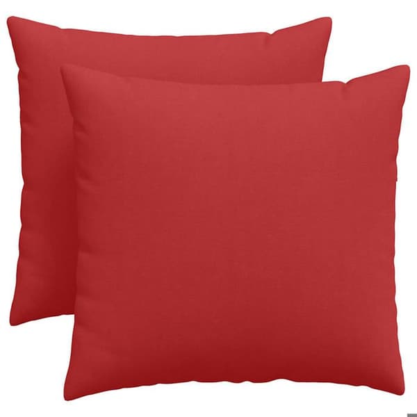 Soffkuddar - EXKLUSIV HEM - 50 x 50 cm - Röd - Polyester - Dragkedja (set om 2) Röd