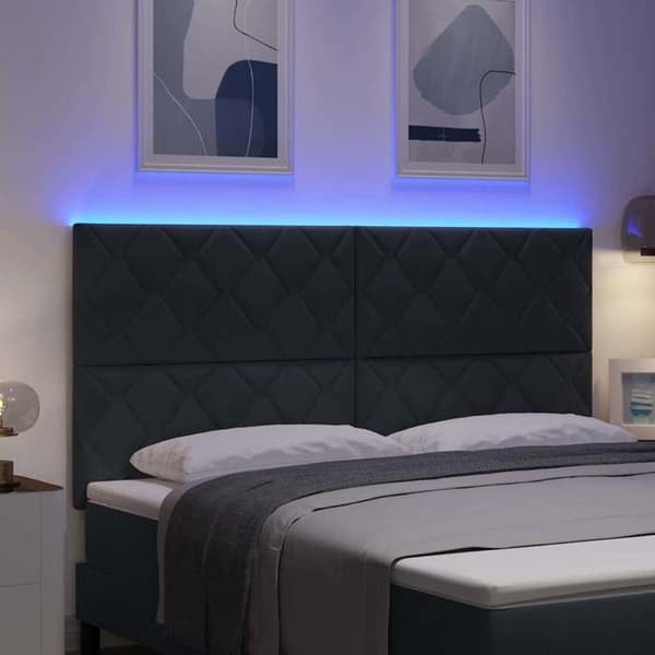 Maison Exclusive - Tummanharmaa LED-pääty 180 cm Sametti Mörkgrå