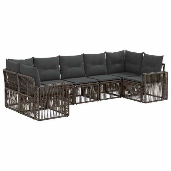 Maison Exclusive - Trädgårdsoffmöbelset 7 pc 7-sits