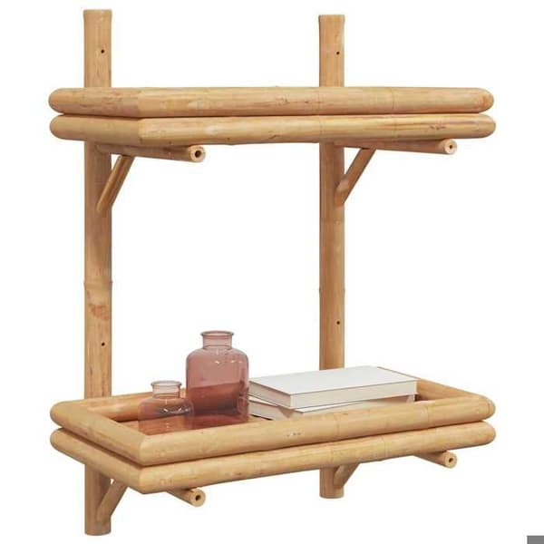 Vägghylla - EXKLUSIV HEM - 39 x 26 x 60 cm - Bambu - Brun - Rektangulär brun