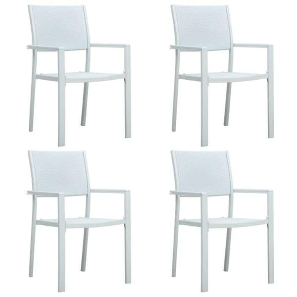 Maison Exclusive - Have spisebordssæt 5 stk Hvid