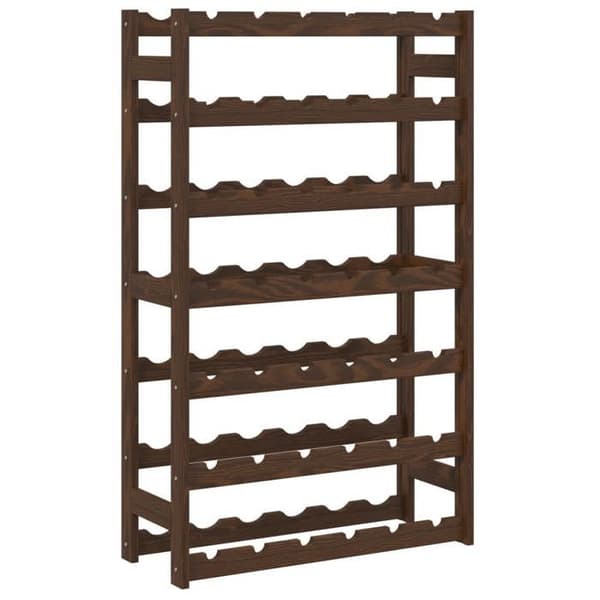 Maison Exclusive - Flaskställ för 42 flaskor i solid brunt furu Marron (furu)