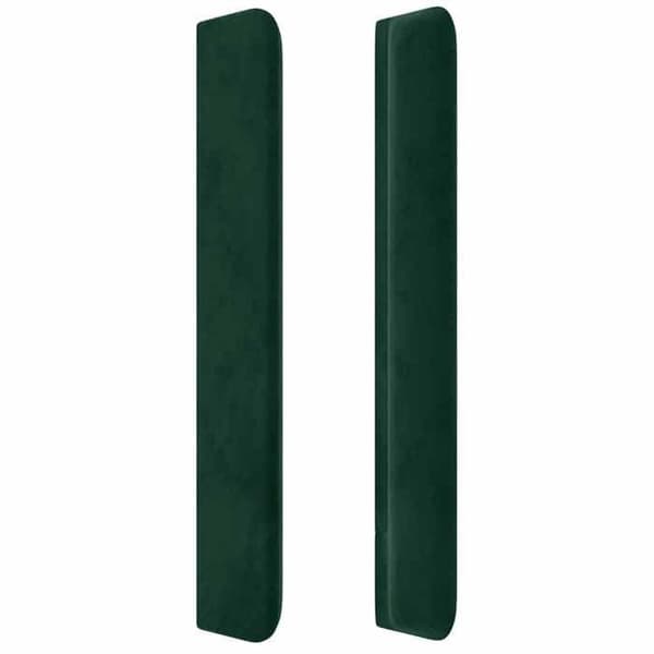 Maison Exclusive - Päätylevy korvilla Tummanvihreä 147x16x118/128 cm Sametti Mörkgrön
