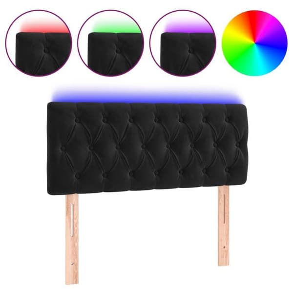 Maison Exclusive - LED-päätymustalla 100x7x78/88 cm sametti Svart