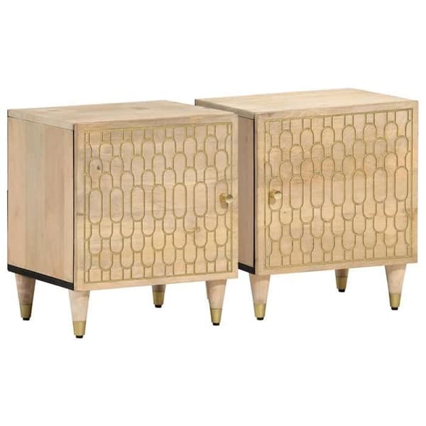 Maison Exclusive - Natborde 2 stk 40x33x46 cm Solid mango træ
