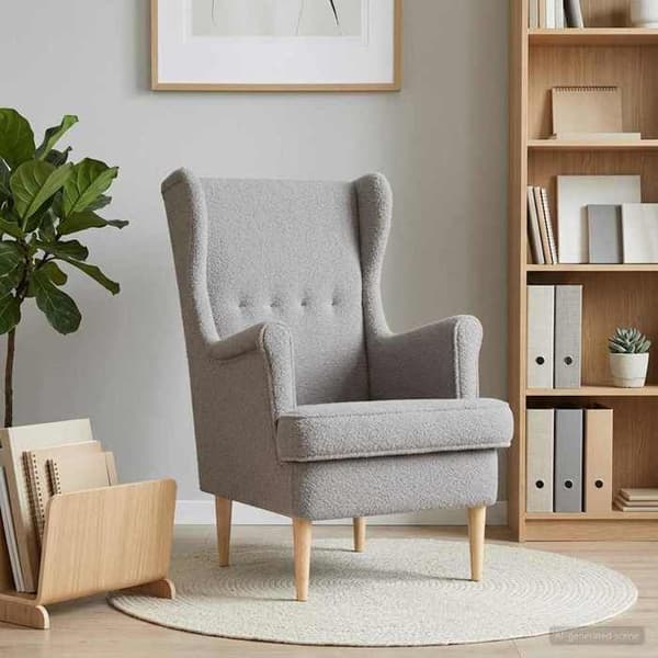 Maison Exclusive - Ljusgrå Bouclé Fåtölj
