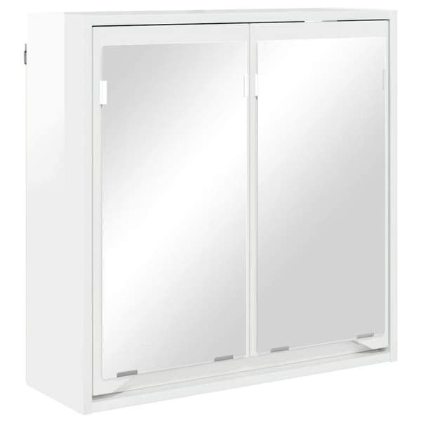 Spejlskab - EKSKLUSIV HUS - 60x20x60 cm - Hvid højglans - Spånplader - At hænge op Vit