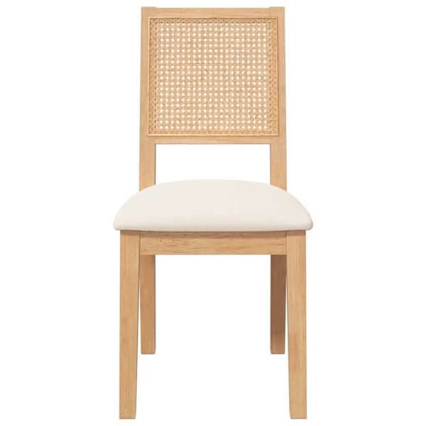 Maison Exclusive - Spisestole med puder 2 stk massiv gummitræ