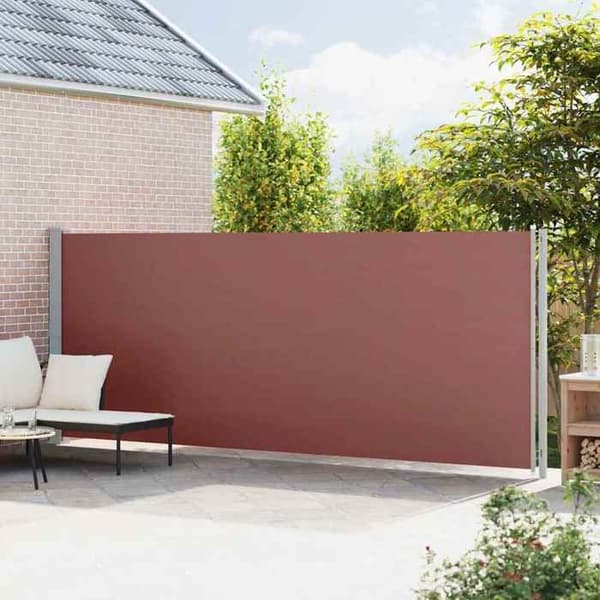 Maison Exclusive - Retractable side awning for patio 180x600 cm Brun
